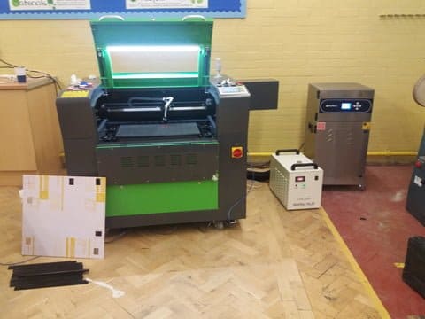 60w CO2 laser installed at a School in Hampshire