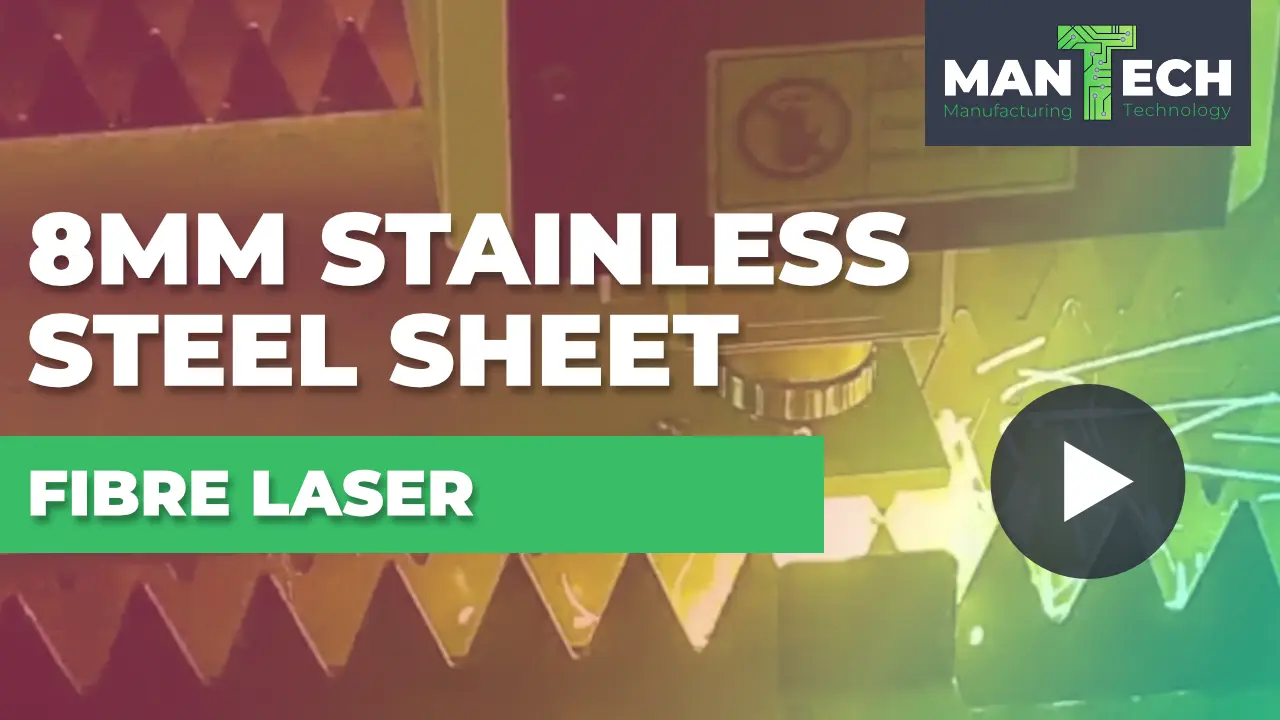8mm Stainless Steel – Titan 2kW Fibre Laser
