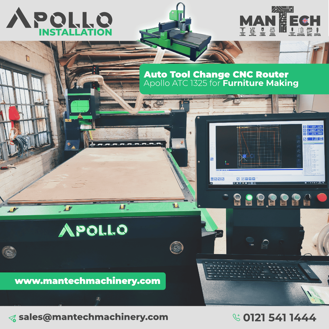 Apollo ATC 1325 CNC Router Installed at a Leading Furniture Business in High Wycombe