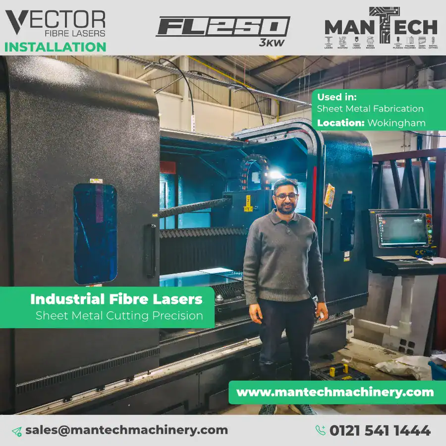 New Vector FL250 Fibre Laser Installation – Wokingham (3kW Configuration)