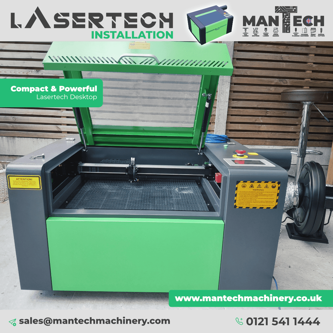 Lasertech Desktop CO₂ Laser Cutter Installed in Loughton, UK