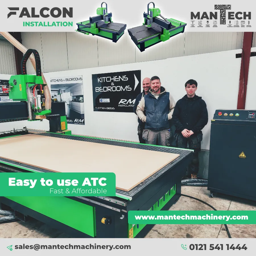 Falcon 1530 ATC CNC Router Installed for RM Installations in Derry
