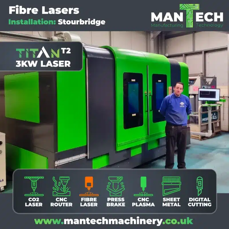 Titan 3kW Fibre Laser Cutter – Stourbridge