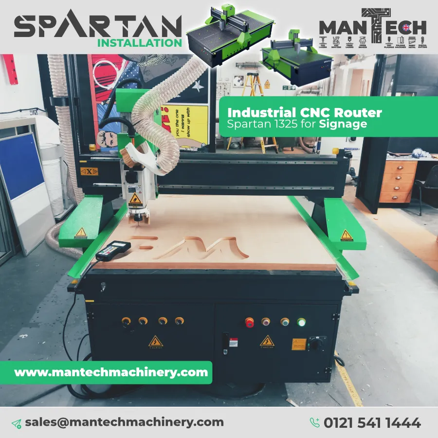 Spartan 1325 CNC Router Installed – Supporting UK Signage Production