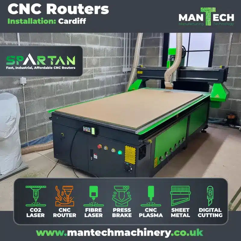 Spartan CNC Router Installation in Cardiff. Delivering Easy to Use Technology to Our New Customers