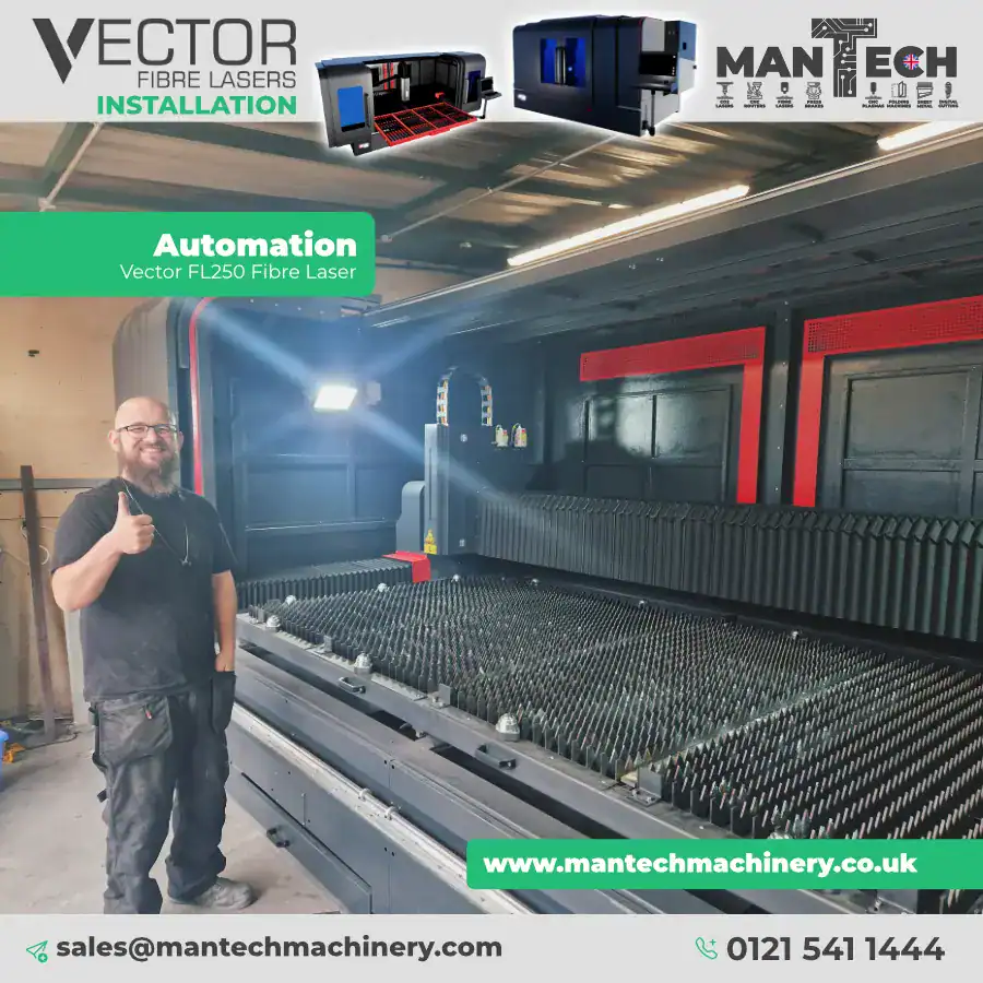 Vector FL250 Fibre Laser Installation – 6 kW Power