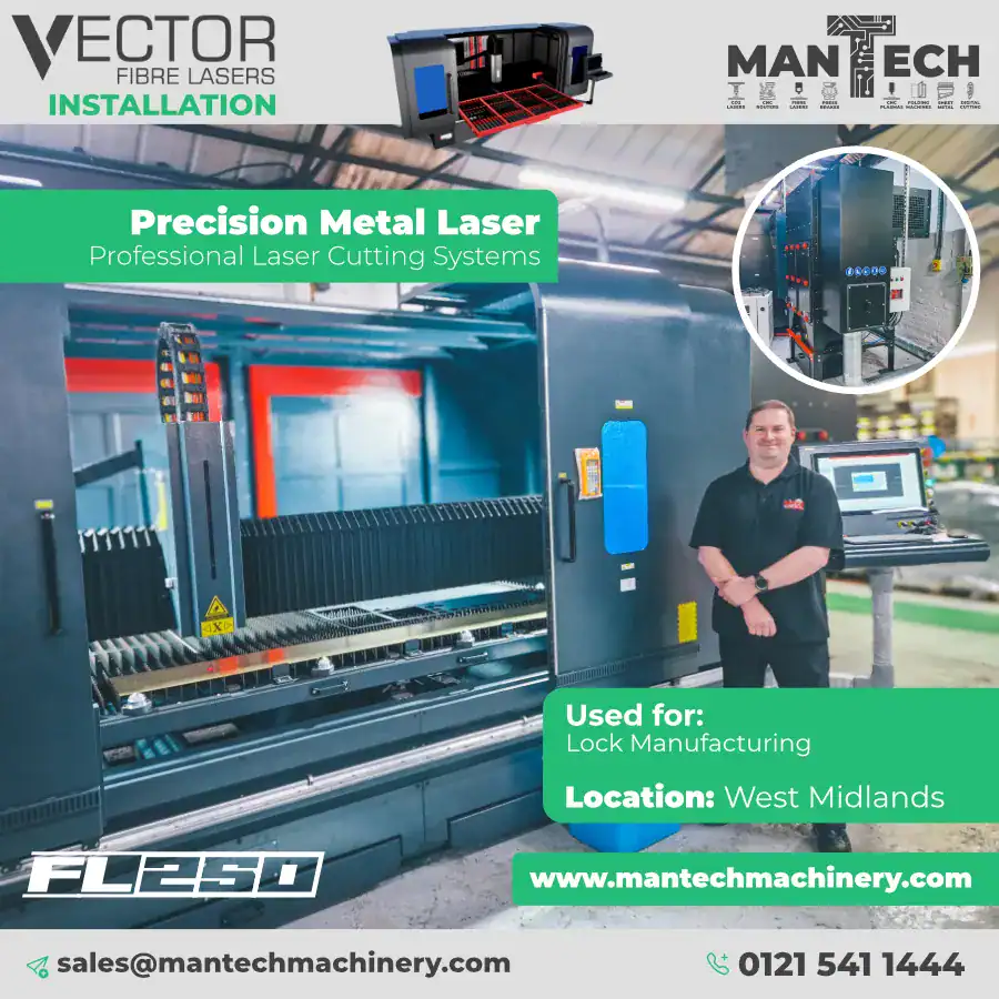 Vector FL250 Fibre Laser Installation for Imperial Locks, Willenhall