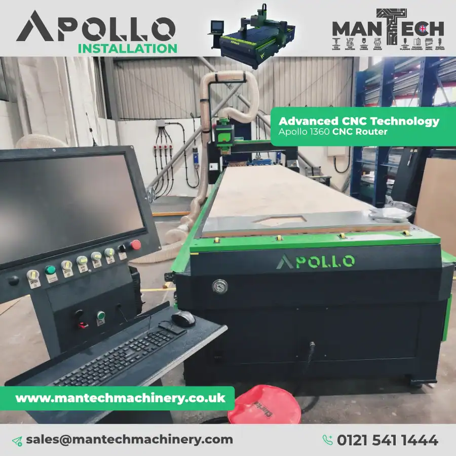 Apollo 1360 CNC Router Installed at Bradley Stoke, UK