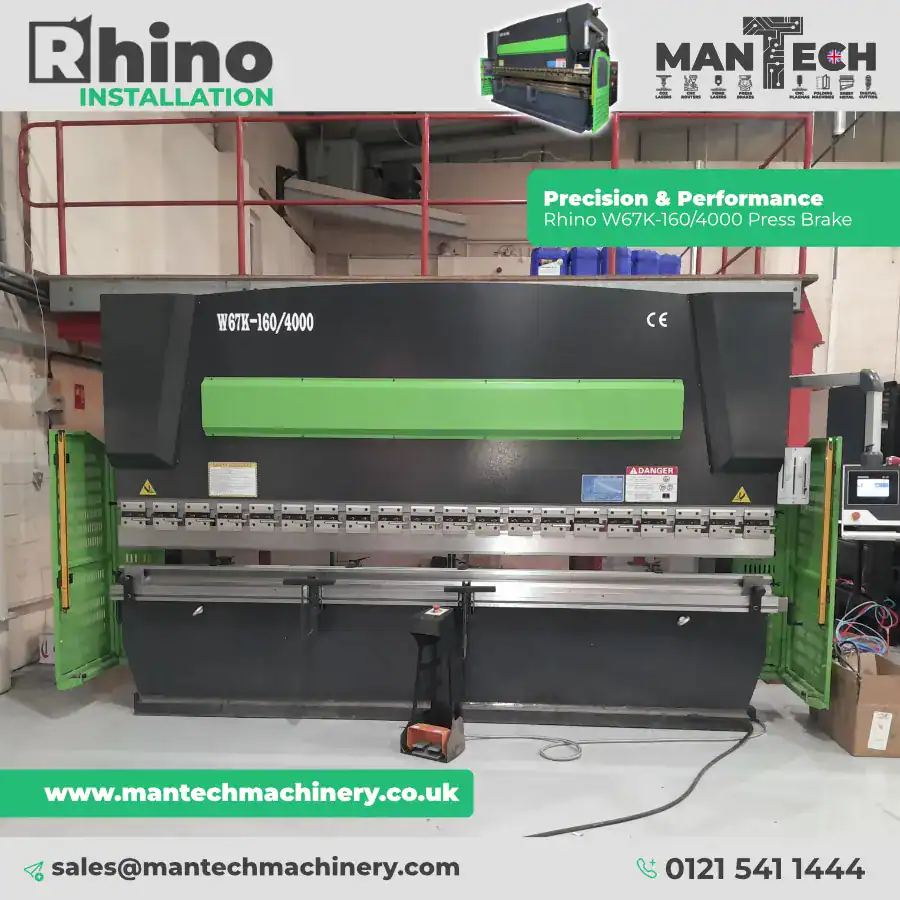 Rhino W67K-160/4000 Press Brake Installation – Power Meets Precision