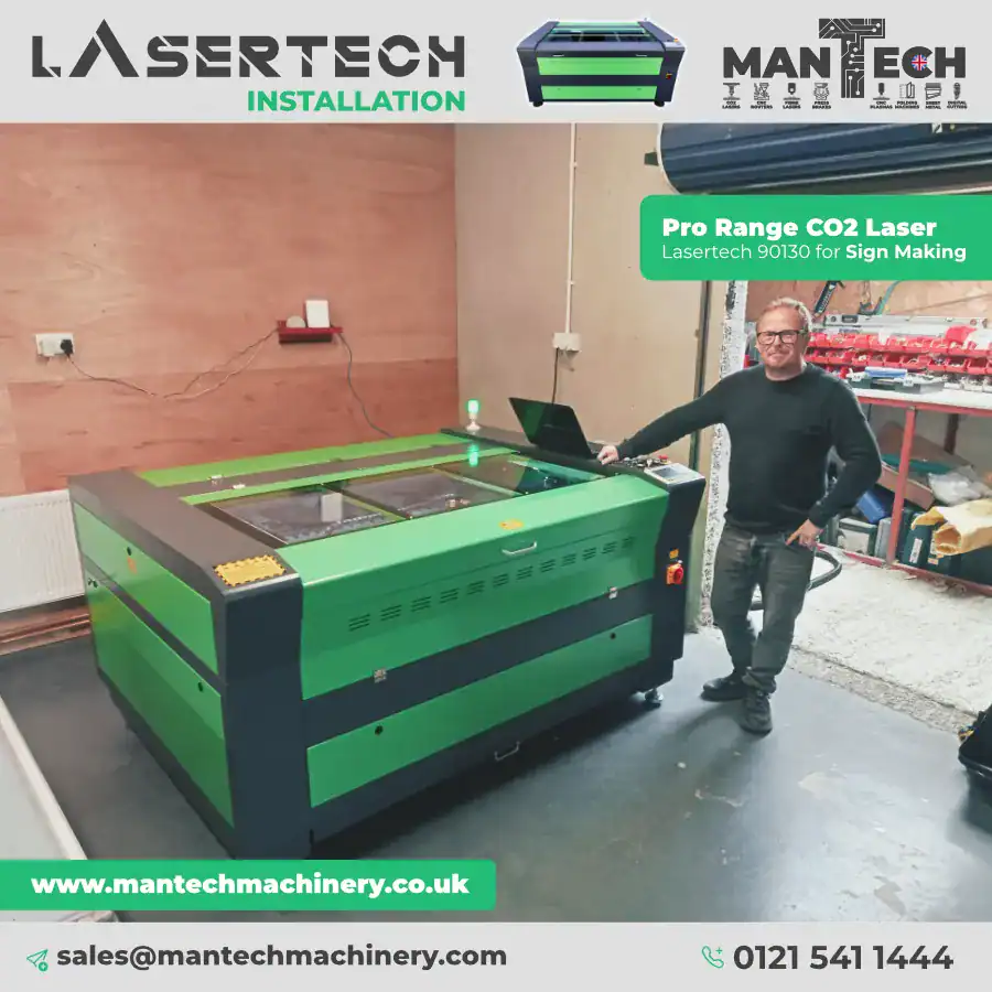 Lasertech 90130 Pro CO₂ Cutter Installed in UK